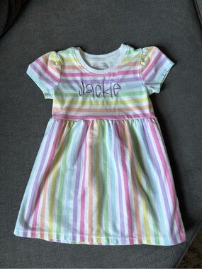 Garanimals Pastel Multi-Stripe Short Sleeve Dress